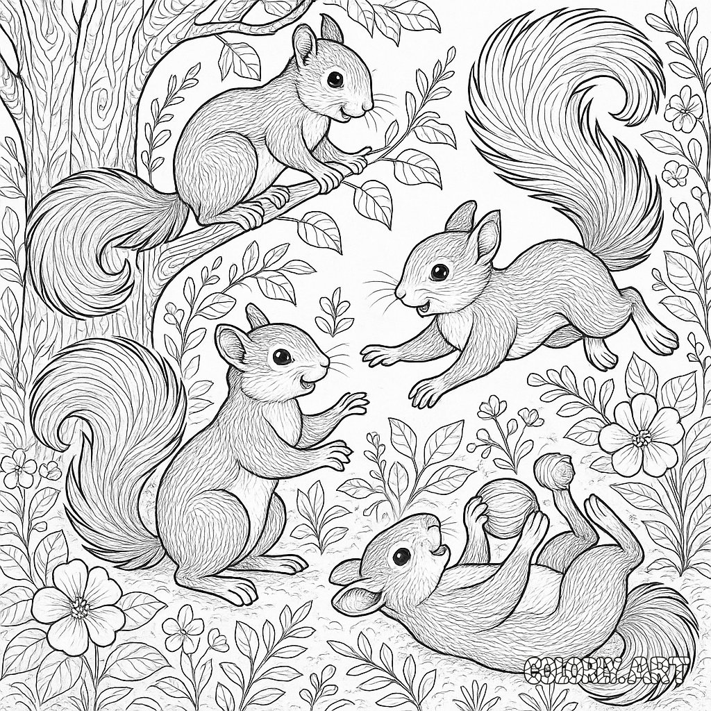 Playful Squirrels